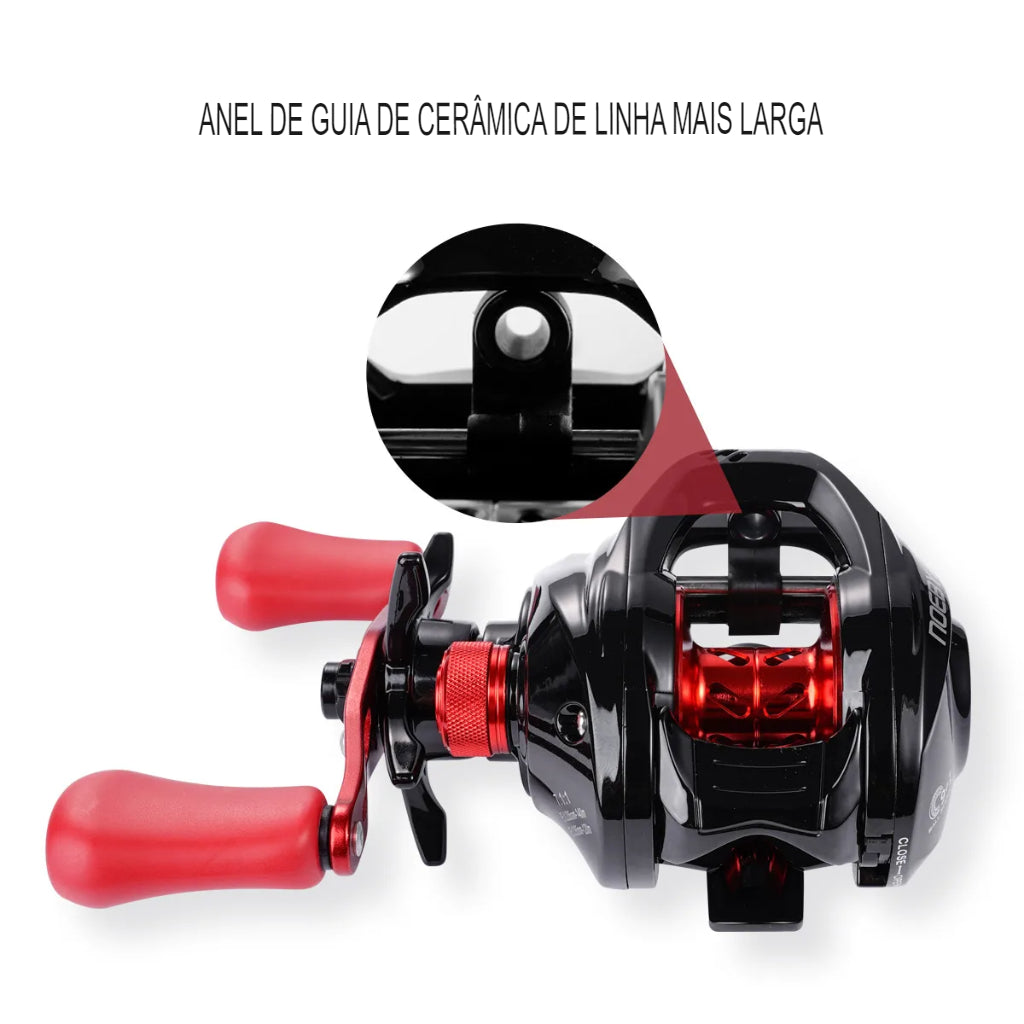 Carretilha de Pesca Low Profile Aluminum - Clube da Pesca