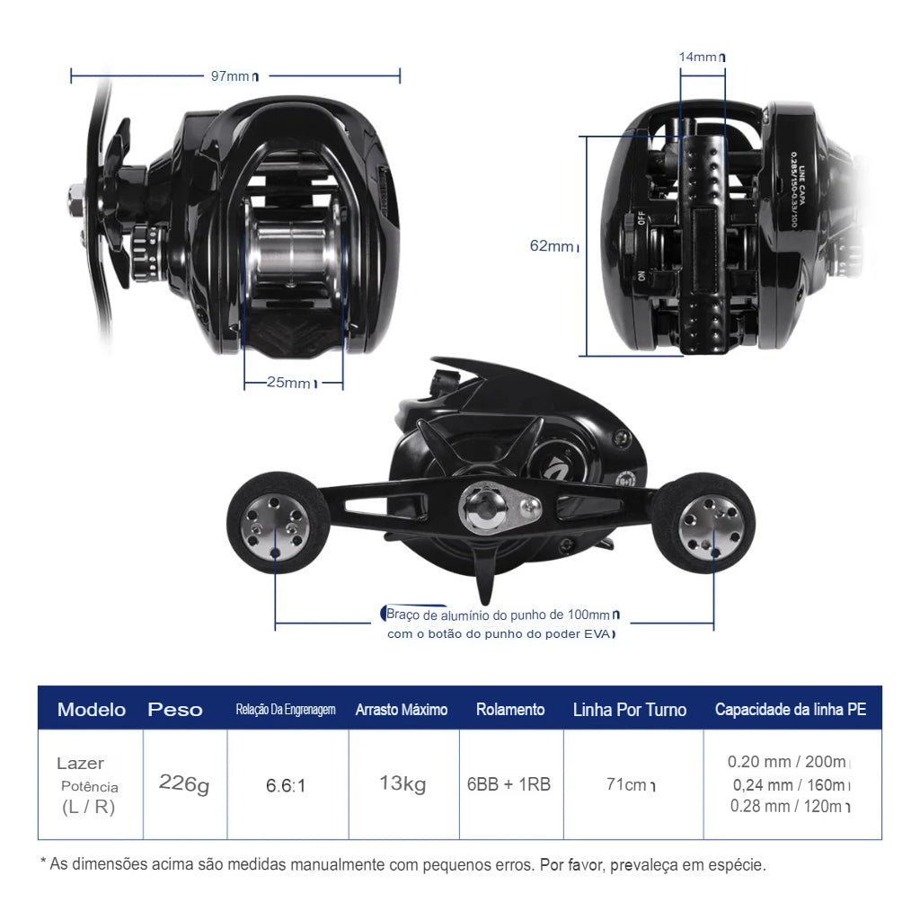 Carretilha Sporting Carbon Drag Fishing