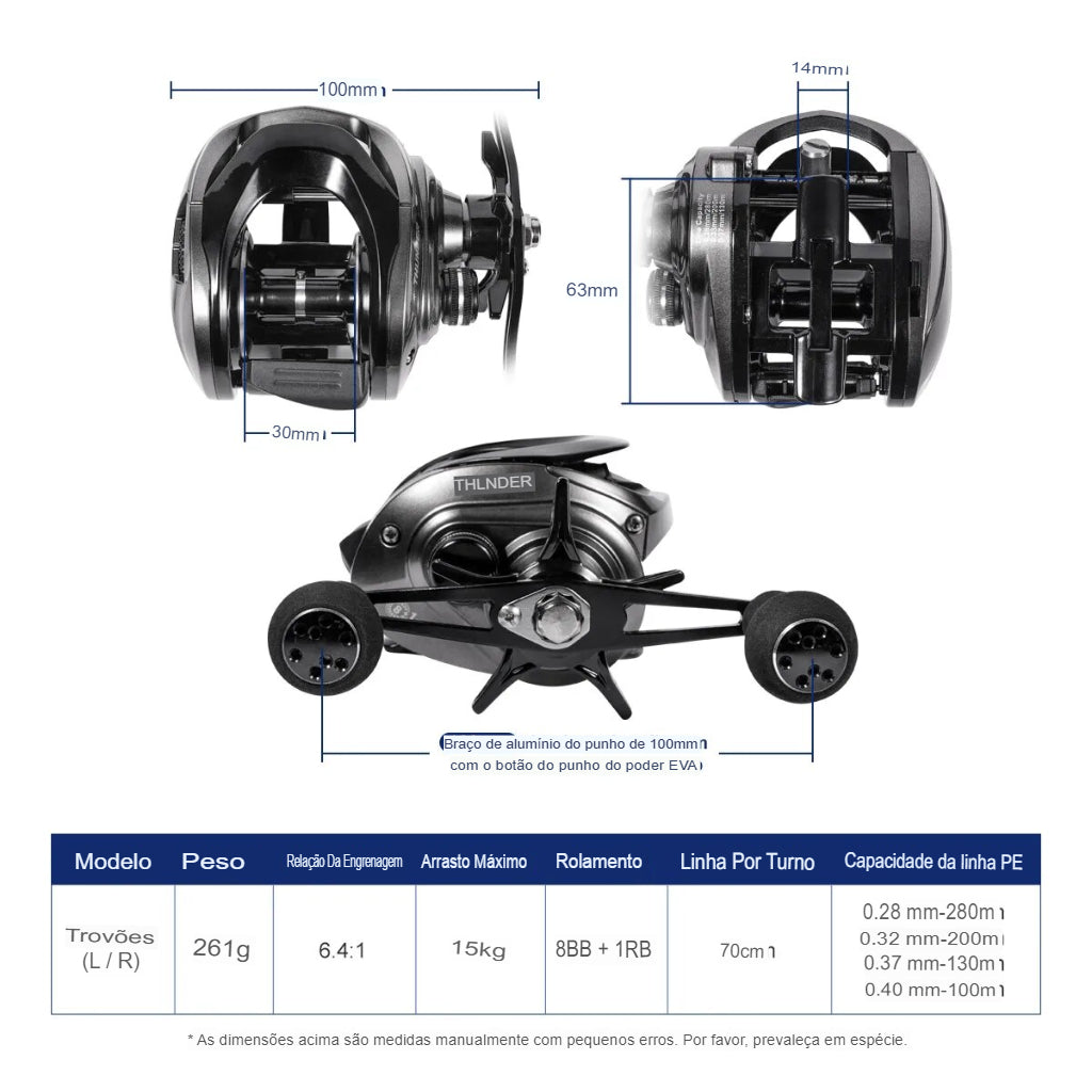 Carretilha 15KG Max Freio Magnético Predator